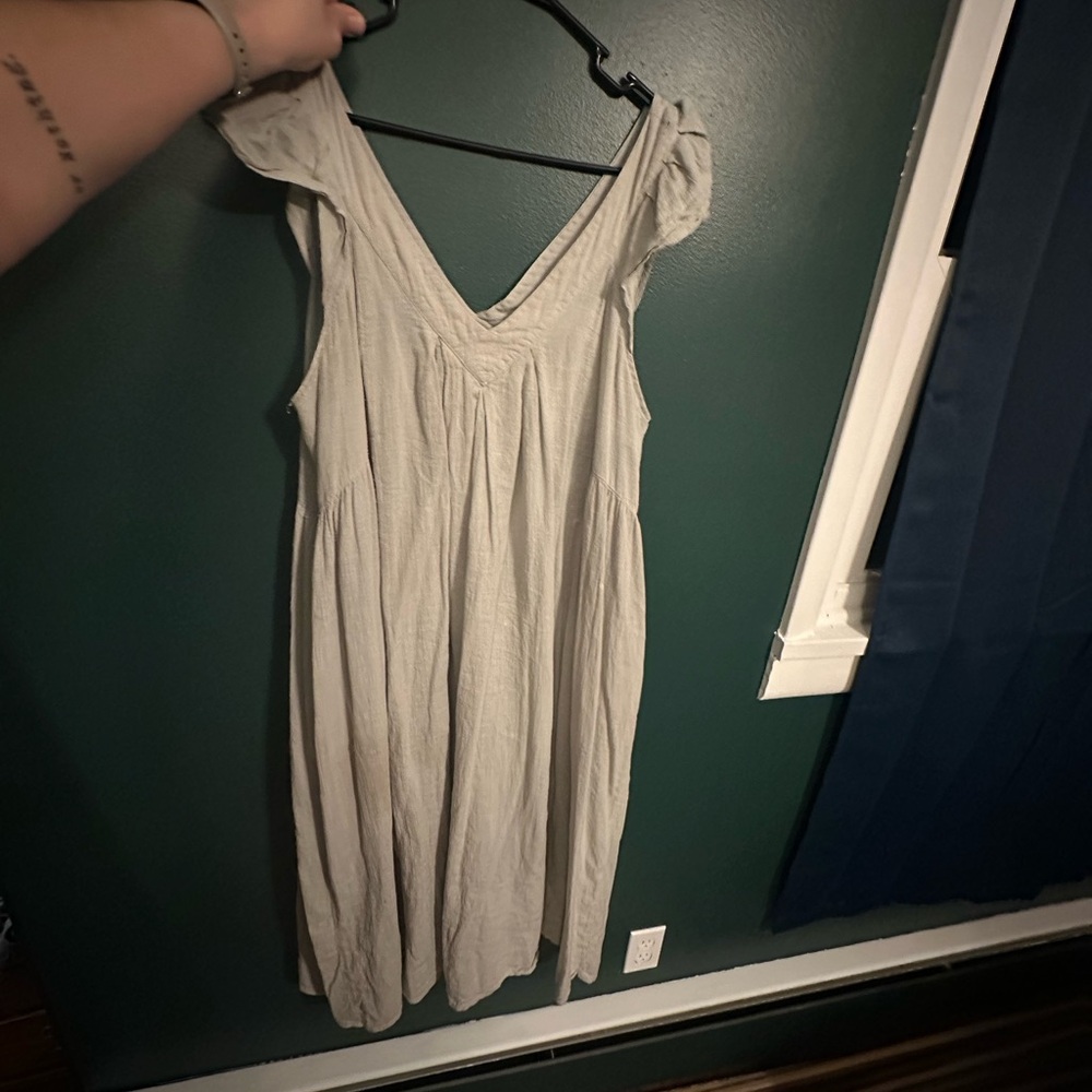 Green Linen Dress